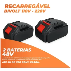 Lavadora Lava Jato Portátil De Alta Pressão Com 2 Baterias - Imagem 3