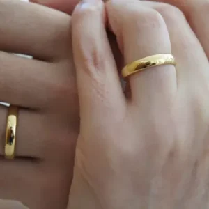 Par De Alianças 100% Moeda Antiga Ouro 18k Casamento 2mm - Imagem 5