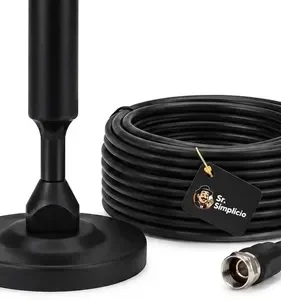 Antena Digital Sinal 4k Hd Smart Tv Interna Externa Para Tv Samsung LG Led Lcd 3d Hdtv Uhf Amplificador Cabo Longo De 5 Metros Com Base Magnética Diggicom - Imagem 10