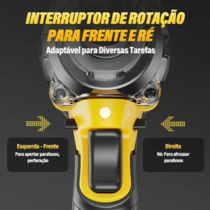 Chave De Impacto 800n.m 48v Brushless Com 2 Baterias Sem Fio - Imagem 7