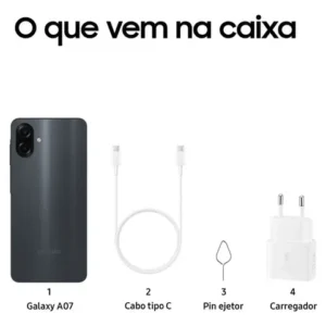 Celular Samsung Galaxy A07 128Gb 4Gb RAM Preto Dual SIM - Imagem 5