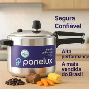 Panela De Pressão 4,5 Litros Alumínio Polido Panelux Classic - Imagem 5