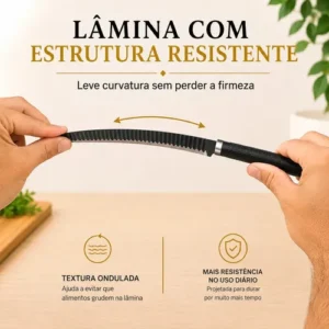 Kit Jogo De Facas Inox Conjunto 9 Peças Cozinha Churrasco Tesoura Descascador Tabua Brinde Aquattro - Imagem 7