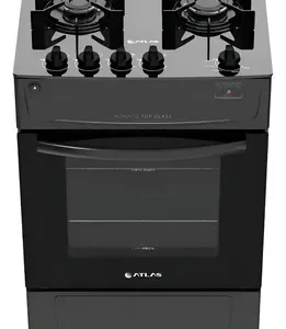 Fogão 4 Bocas Atlas Mônaco Top Glass com Mesa de Vidro e Acendimento Automático Preto Bivolt - Imagem 4
