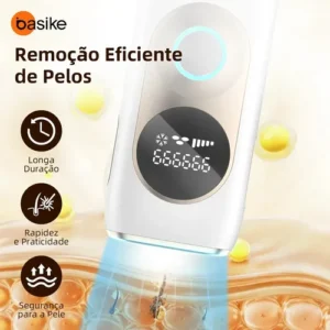 Depilador A Laser De Depilador Luz Pulsada IPL Profissional 9 Níveis De Ajuste, Sensacao Gelo Indolor Depilacao Definitiva, Unissex Para Bivolt Depilacao Laser Dep Portatil, Para Corpo Todo Basike - Imagem 5