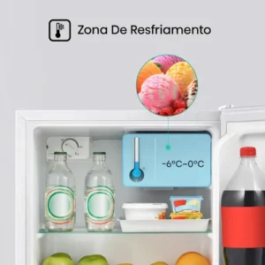 Frigobar Hisense Branco 45L com porta reversível RR58 110V - Imagem 8