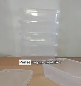 Kit 20 Potes 500 Ml Transparente Marmita Fitness Bpa Free Reutilizável Tampa Hermética Micro E Freezer Ponte Lar Utilidades - Imagem 11