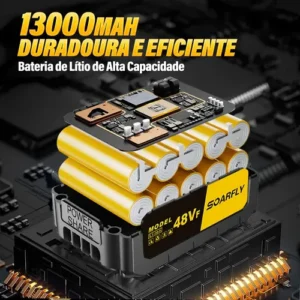 Chave De Impacto 800n.m 48v Brushless Com 2 Baterias Sem Fio - Imagem 8