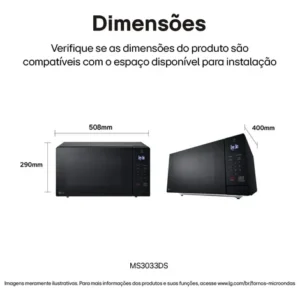 Micro-ondas NeoChef LG 30L Preto Limpa Fácil - 127V - Imagem 13