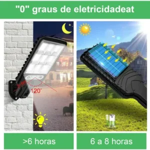 Luz Led Luminaria Solar Sensor Presença Forte Poste Pared - Imagem 2