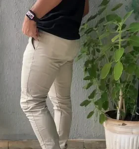 Calça Sarja Masculina Social Slim Elastano Bolso Embutido - Imagem 15