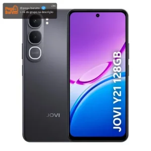 Smartphone Jovi Y21 128GB 8GB RAM (4+4GB RAM expansível) Câmera 50mp Bateria 6500mah - Preto - Imagem 1