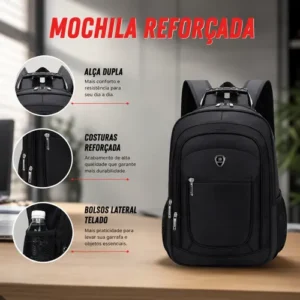 Mochila Masculina Resistente Impermeavel Alça Aço Reforçada - Imagem 7