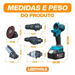 Kit Multi Ferramentas 5 Em 1 A Bateria 48v Profissional - Imagem 11