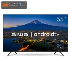 Smart TV AIWA 55” Android 4K Borda Ultrafina Dolby Vision&Atmos AWS-TV-55-BL-01-A - Imagem 1