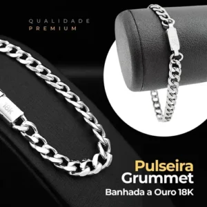 Kit Relógio Masculino Prova Dagua Original Prata + Corrente - Imagem 7