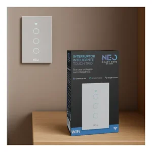 Interruptor Smart Wi-fi 2.4 Ghz 3 Botões Touch Branco Neo - Imagem 3