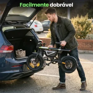 Bicicleta Elétrica Xroymexroy EB1S 500W 36V 12Ah 50km Dobrável com LED, Suspensão Traseira, Display LCD Horizontale e USB - Imagem 10