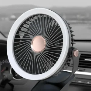 Ventilador Portátil Recarregável 2400mah 5 Velocidades Led Cor Preto - Imagem 12