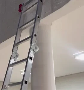 Escada Multifuncional Alumínio Extensível 4x3 Botafogo ESC0292 3.35m 12 Degraus Cor Prateado - Imagem 2