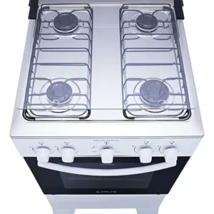 Fogão de chão Atlas Coliseum Plus A Gás 4 queimadores Branco com Mesa de Inox Porta com visor e Forno de 50 Litros - Imagem 3