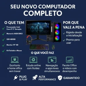 Pc Gamer Completo I7 3.4ghz 16gb Ssd 480gb 500w Monitor 19 - Imagem 7