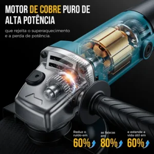 Esmerilhadeira Lixadeira 220v Angular 115mm 11000rpm - Imagem 3