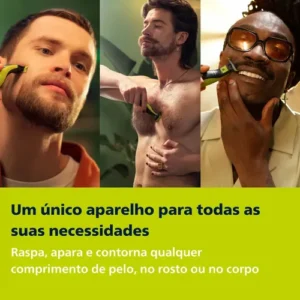Barbeador e Aparador Elétrico Philips OneBlade para Rosto & Corpo Sem Fio e À Prova D'Água - QP2824/10 - Imagem 4