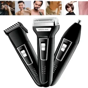 Máquina de Cortar Cabelo 3 em 1 Aparador de Pelos Nariz e Orelhas Kemei KM-6558 - Imagem 4
