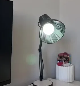 Luminaria Articulada Mesa Abajur Escritório Estudo Quarto Cor da estrutura Preto Marx Greg 3D - Imagem 2