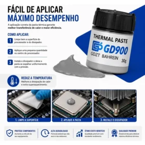 Pasta Térmica Gd900 30g Alta Performance Para Ps4 Ps5 Ps3 Xbox Pc Notebook Bahrein - Imagem 3