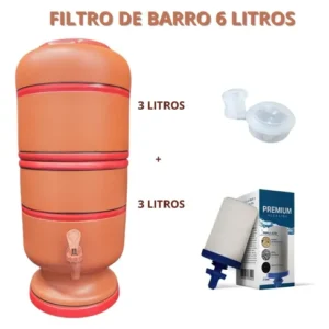 Filtro De Barro Purificador Agua Vela Tripla Ação 6l Total - Imagem 3