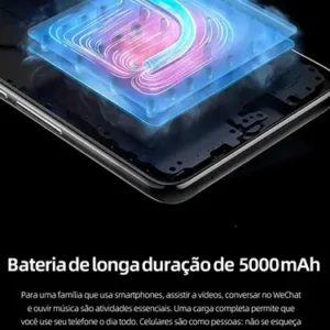 Smartphone Bobarry Tela Gigante 6.78 Polegadas Dual Sim Dual Standby Android 15 Processador Dimensity 7200 Câmera Dupla 18mp+52mp Bateria 5000mah 16gb Ram+512gb Rom Azul - Imagem 5