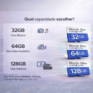 Cartão de Memória Micro SD 32 GB Classe 10, com Adaptador para Câmeras e Smartphones - Imagem 6