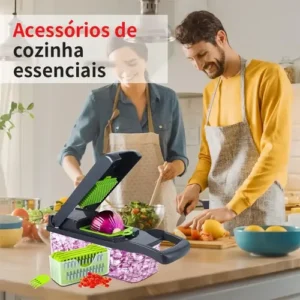 Cortador Ralador Fatiador Legumes Profissional Multi 16 Em 1 - Imagem 2