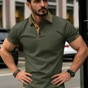 Camisa Polo Manga Curta Casual Masculina - Imagem 6