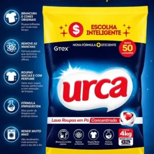 Lava Roupas Pó Urca Concentrado Sache 4kg - Imagem 3