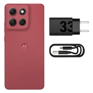 Smartphone Motorola Moto G86 5g + Moto Buds - 256gb 8gb Ram+16gb Ram Boost, Tela 1.5k Poled, 50mp Sony Camera Ois Moto Ai, Videos Em 4k, Ip68 + Ip69 - Vermelho - Imagem 4