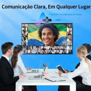 EMEET Nova 4K Webcam 1080P 60Fps Camera Para Pc Streaming Microfone Kit Viedeo Conferencia Foco Automático Preto - Imagem 7