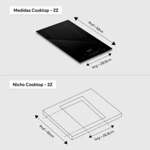 Cooktop De Indução 2 Bocas Dako Com Zona Flexível e 9 Níveis de Potência Mais Turbo - Imagem 7