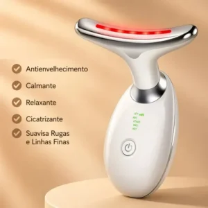 Massageador Facial e Pescoço com LED, Vibração e Fototerapia para Rejuvenescer - Imagem 7
