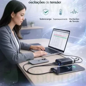 Carregador Portátil Power Bank 20.000mAh com Carregamento Turbo para Celular Bahrein - Imagem 4