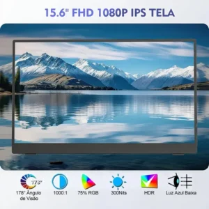 Monitor Gamer Portátil 15.6 1080p Fhd Ips Com Hdmi Usb - Imagem 3