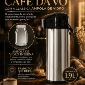 Garrafa Termica De Inox 1,9 Litros Café Ou Chimarrão Domero - Imagem 2