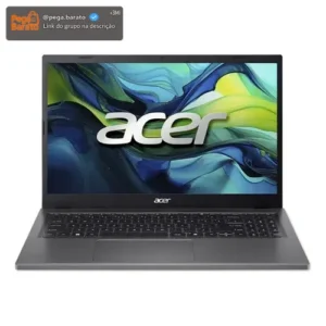 Notebook Acer Aspire Go 15 AG15-51P-34KT | Intel Core i3-1215U 12ª Geração • 8GB DDR5 • 256GB SSD NVMe • Tela 15,3” • Windows 11 - Imagem 1