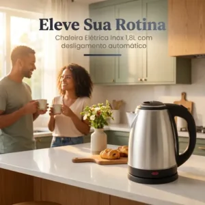 Chaleira Elétrica Inox 1,8 Litros com Desligamento Automático e Base Giratória - Imagem 7