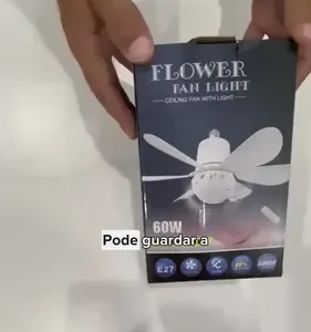 Ventilador de Teto Woosh Flower 60W com Luz LED e Controle Remoto Nohara - Imagem 12