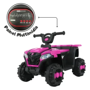 Quadriciclo Com Pedal Elétrico 6v Som E Farol Led Rosa Cor Rosa-pink Voltagem Do Carregador 127/220v - Imagem 10