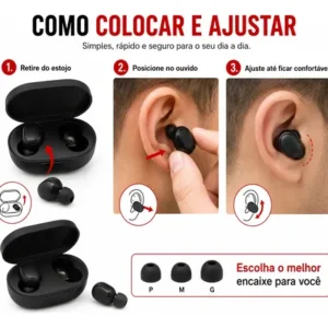 Fone De Ouvido Original Xiaomi Redmi Airdots 2 Preto Preto - Imagem 6