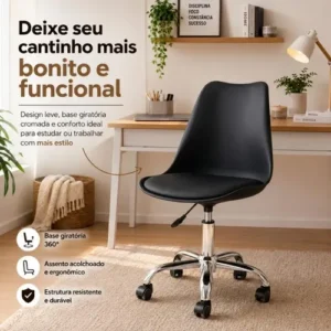 Cadeira Eiffel Office Base Giratória - Imagem 9